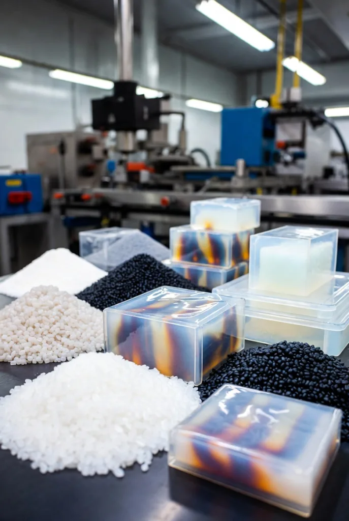 A selection of polymer materials